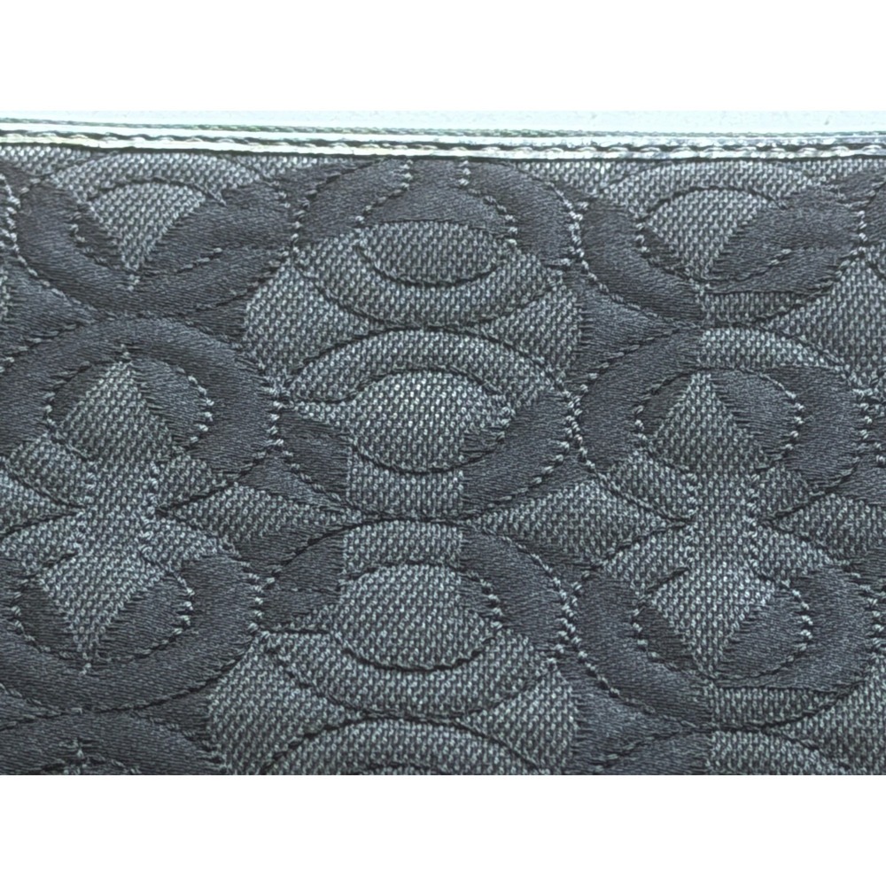 Vintage Coach Signature Stitch Black Op Art Stitched Wallet Card Holder - Picture 10 of 16